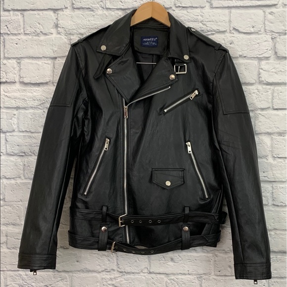 AOWO7S Other - AOWO7S BLACK FAUX LEATHER JACKET